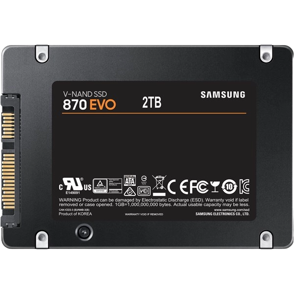 Samsung 2TB 870 EVO Internal SSD, 2.5 inch, SATA III - CCL Computers